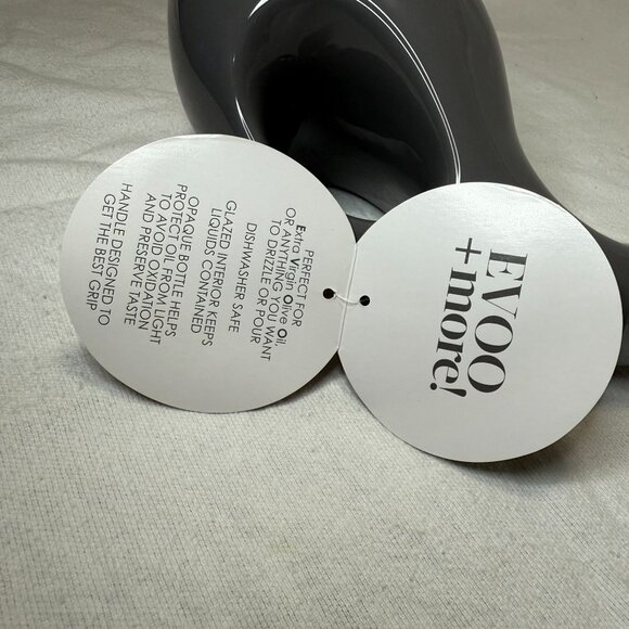 Rachael Ray 24oz Stoneware EVOO Dispenser Bottle Dark Gray NWT - Picture 6 of 6